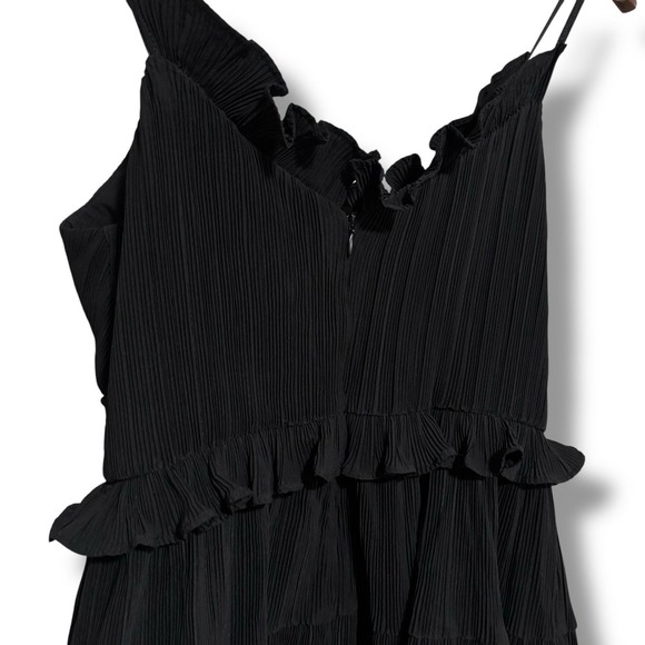 Ciebon Women's Saindhava Ruffle Pleated Mini Dress Black Size S 15.5x33 *Flaw - Picture 5 of 8